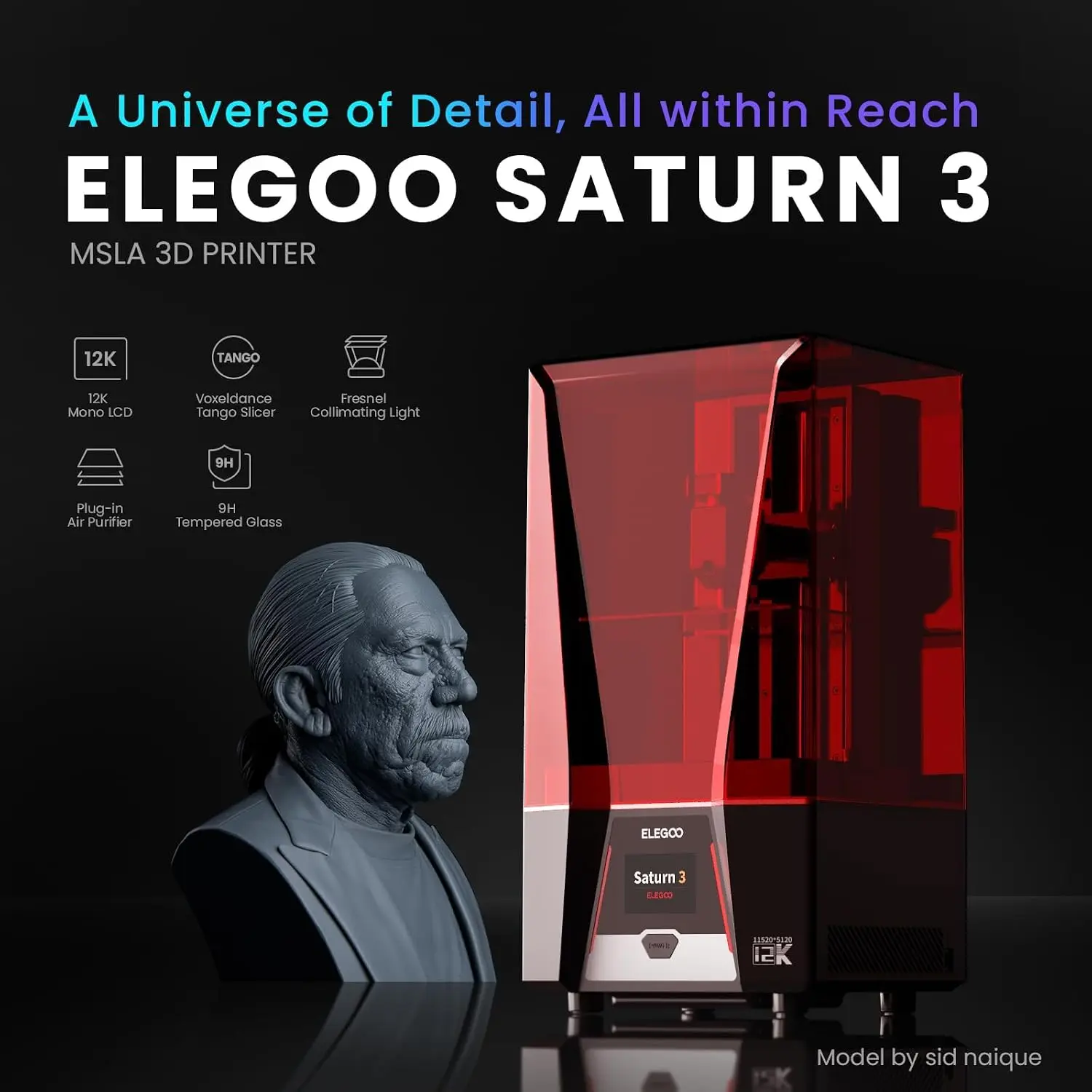 Saturn 3 MSLA 12K 3D Printer | - 12K Monochrome Lcd Resin 3D Printer review and price