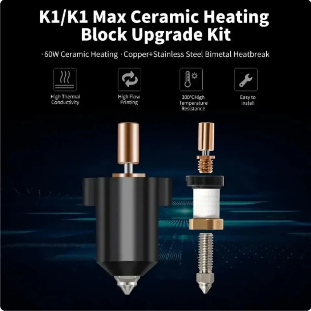 For Creality K1 / K1 Max Hoten - High Flow Ceramic Hotend review and price